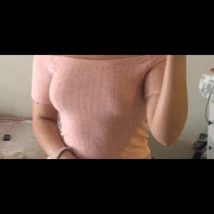Forever 21 light pink off shoulder crop M